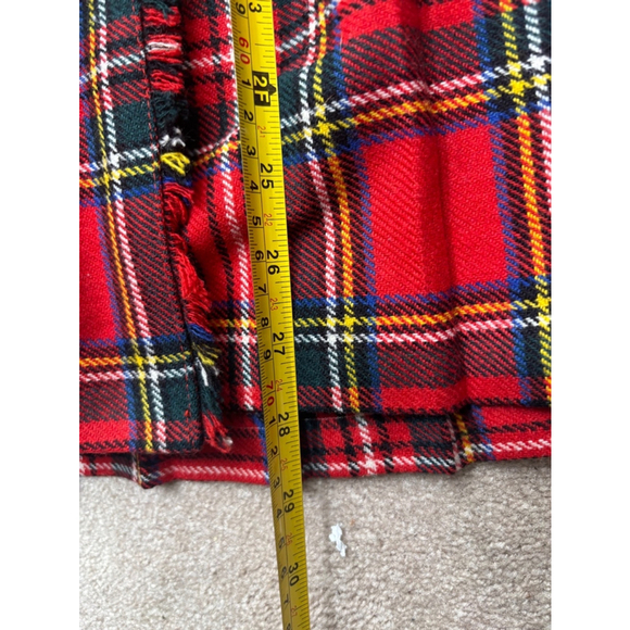 Women's vintage Pitlochry Knitwear Skirt Red Plaid - Picture 12 of 12